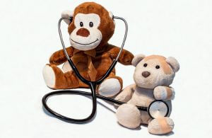 Teddy bear with stethoscope