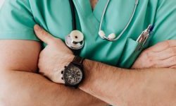 Medical professional with folded arms